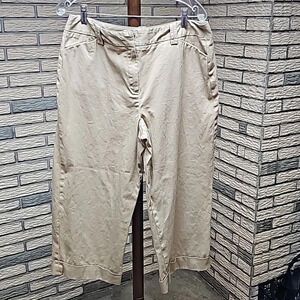 Larry Lavine Stretch Cuffed Capris Sz 12